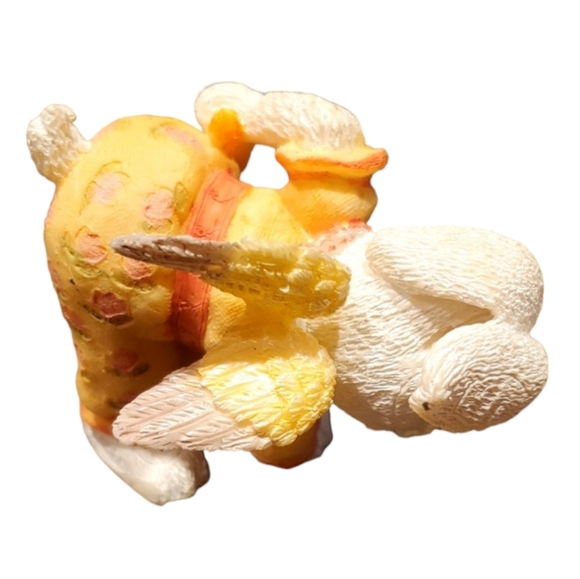 Easter Bunny Angel Whimsical Figurines Set of 2. - Picture 5 of 6